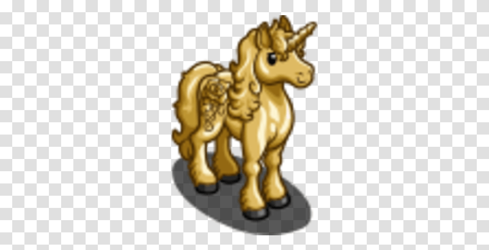 Gold Rose Unicorn Farmville Wiki Fandom Mythical Creature, Figurine, Bronze Transparent Png