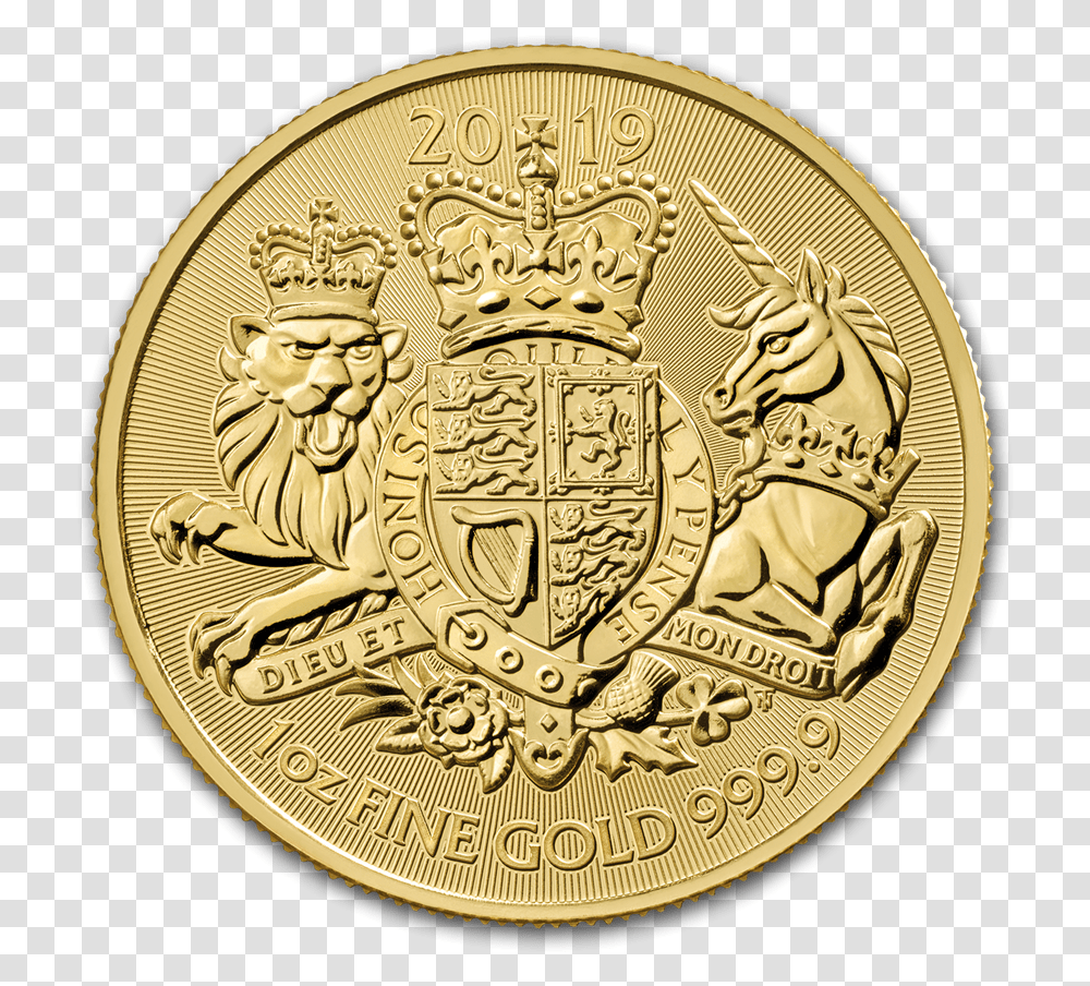 Gold Royal Arms Coin Uk Bullion Gold Coins, Money, Clock Tower, Architecture, Building Transparent Png