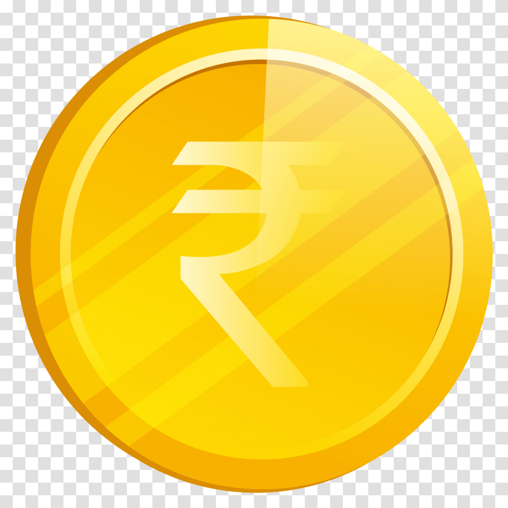 Gold Rupee Coin Image Free Download Rupee Gold Coin, Symbol, Logo, Trademark, Number Transparent Png