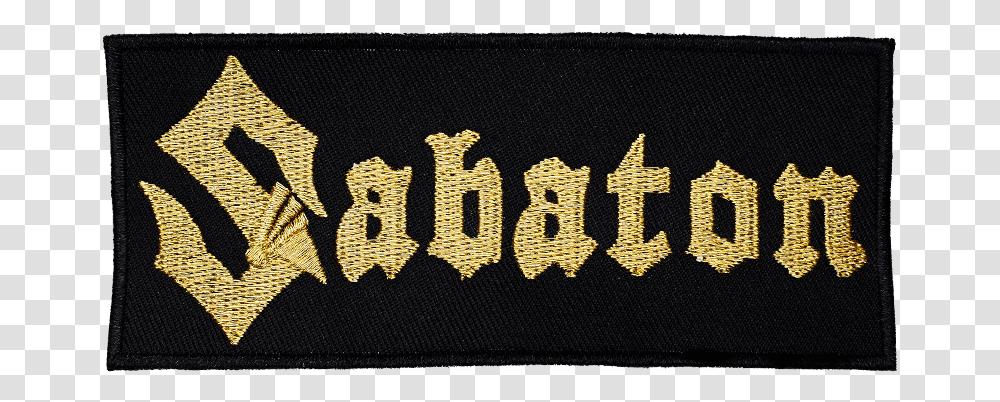 Gold Sabaton Logo Patch Sabaton Patch, Rug, Symbol, Trademark, Text Transparent Png