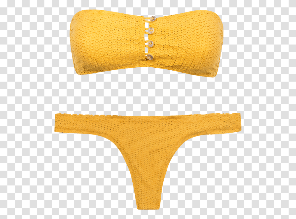 Gold Scales Buttons Bikini Swimsuit Top, Apparel, Lingerie, Underwear Transparent Png