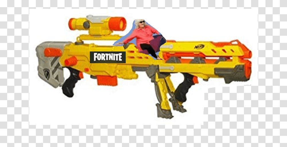 Gold Scar Nerf Fortnite, Toy, Person, Human, Water Gun Transparent Png