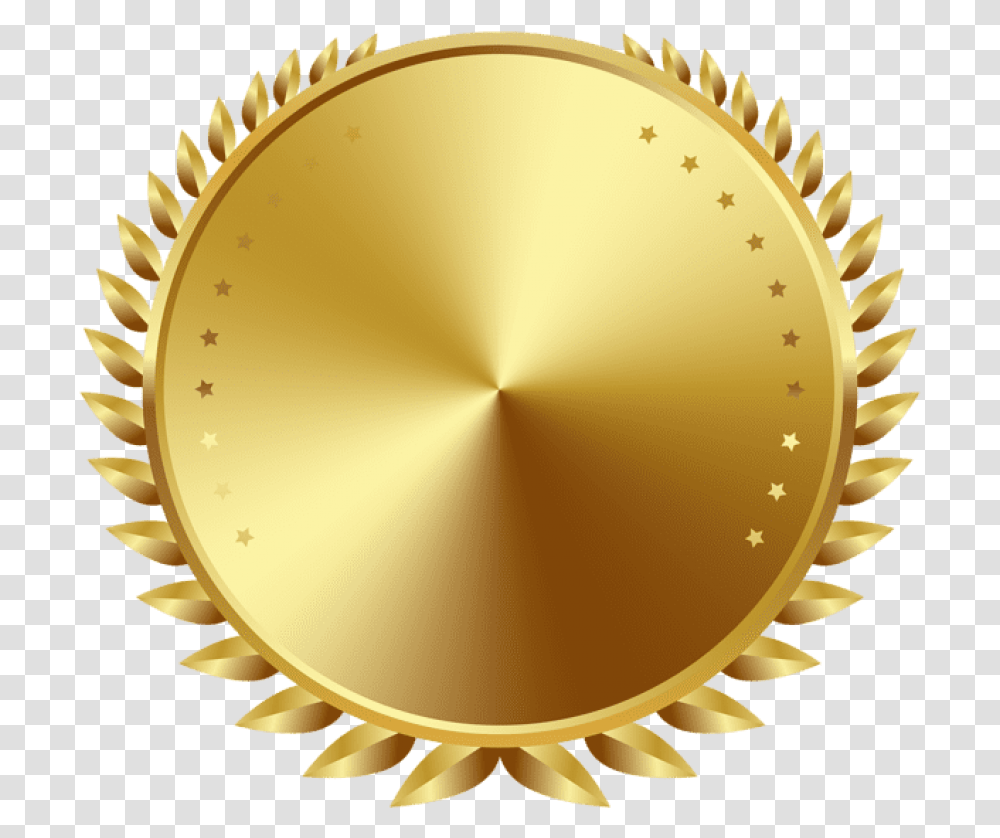 Gold Seal No Background, Lamp, Trophy, Gold Medal, Light Transparent Png