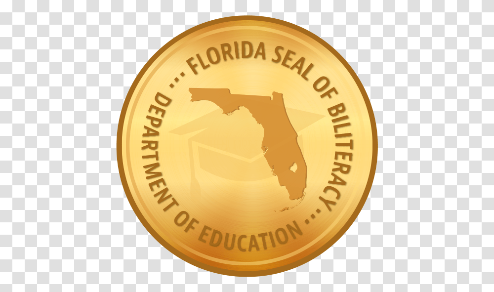 Gold Seal Of Biliteracy, Coin, Money, Logo Transparent Png