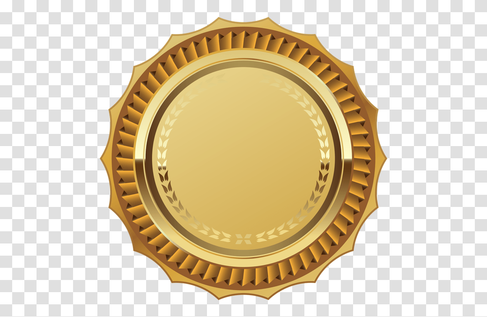Gold Seal With Ribbon Clipart, Gold Medal, Trophy Transparent Png