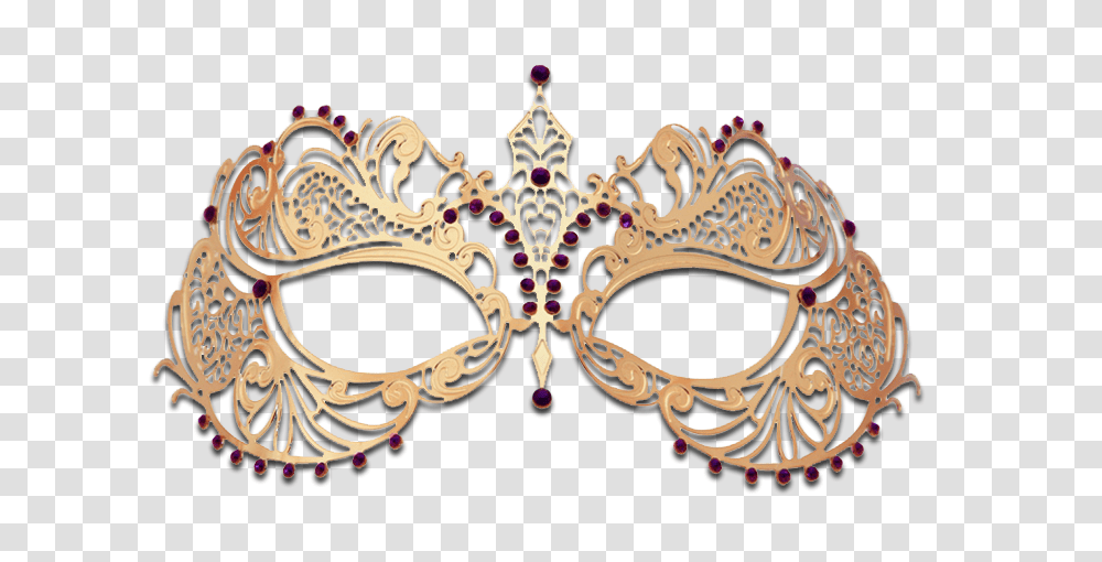 Gold Series Laser Cut Metal Venetian Pretty Masquerade Mask, Chandelier, Lamp, Accessories, Accessory Transparent Png