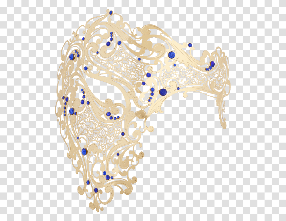 Gold Series Signature Phantom Of The Opera Half Face Mask Mask, Doodle, Drawing, Art, Tiger Transparent Png