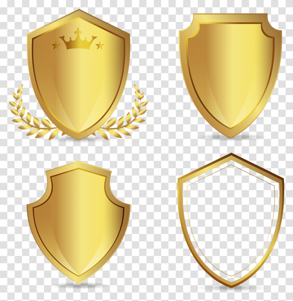 Gold Shield, Armor, Lamp, Trophy, Gold Medal Transparent Png