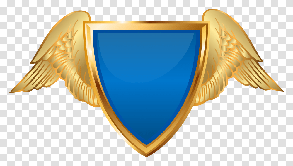 Gold Shield With Wings Clipart, Armor Transparent Png