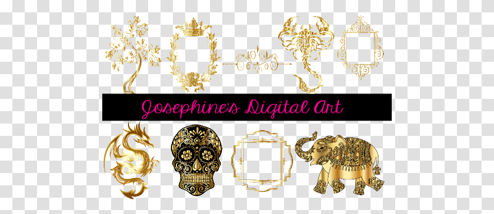 Gold Shiny Foil Unique Designs 10 Illustration, Text, Accessories, Accessory, Pattern Transparent Png