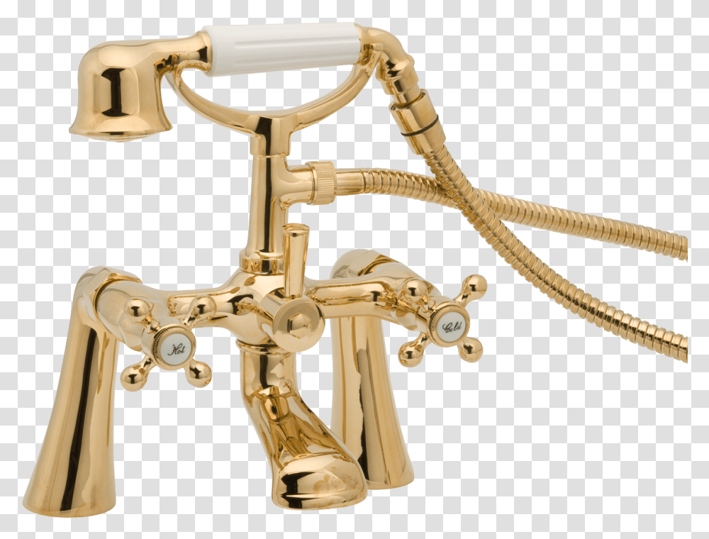 Gold Shower Mixer Stickpng Shower Mixer, Bronze, Cross, Symbol, Sink Faucet Transparent Png