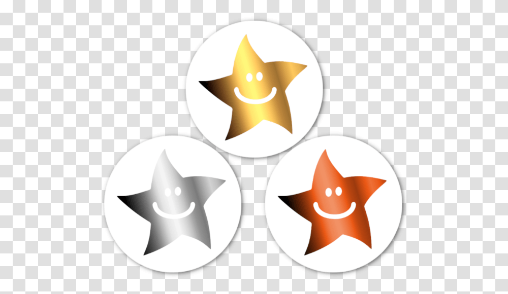Gold Silver And Bronze Star Mini Stickers Sticker, Star Symbol, Lamp Transparent Png