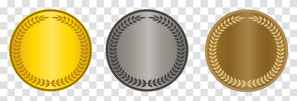 Gold Silver Bronze, Oval, Mirror Transparent Png