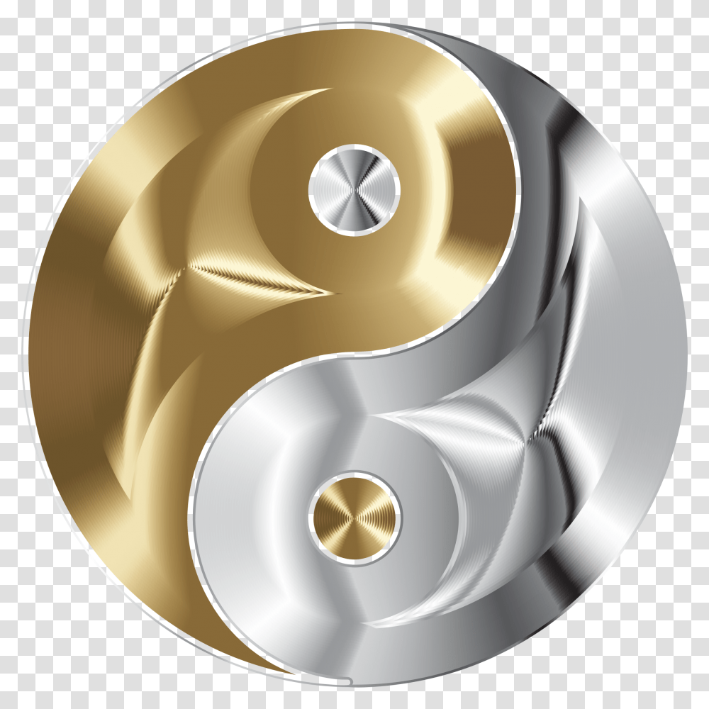 Gold Silver Yin Yang, Machine Transparent Png