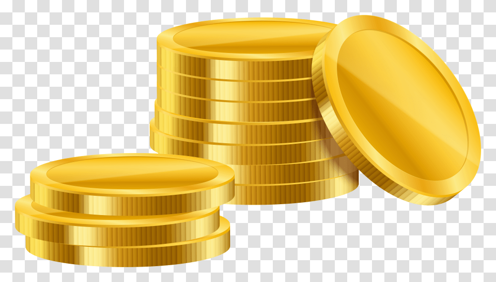 Gold Simple Coins Clipart Clipart Gold Coins, Treasure, Money Transparent Png