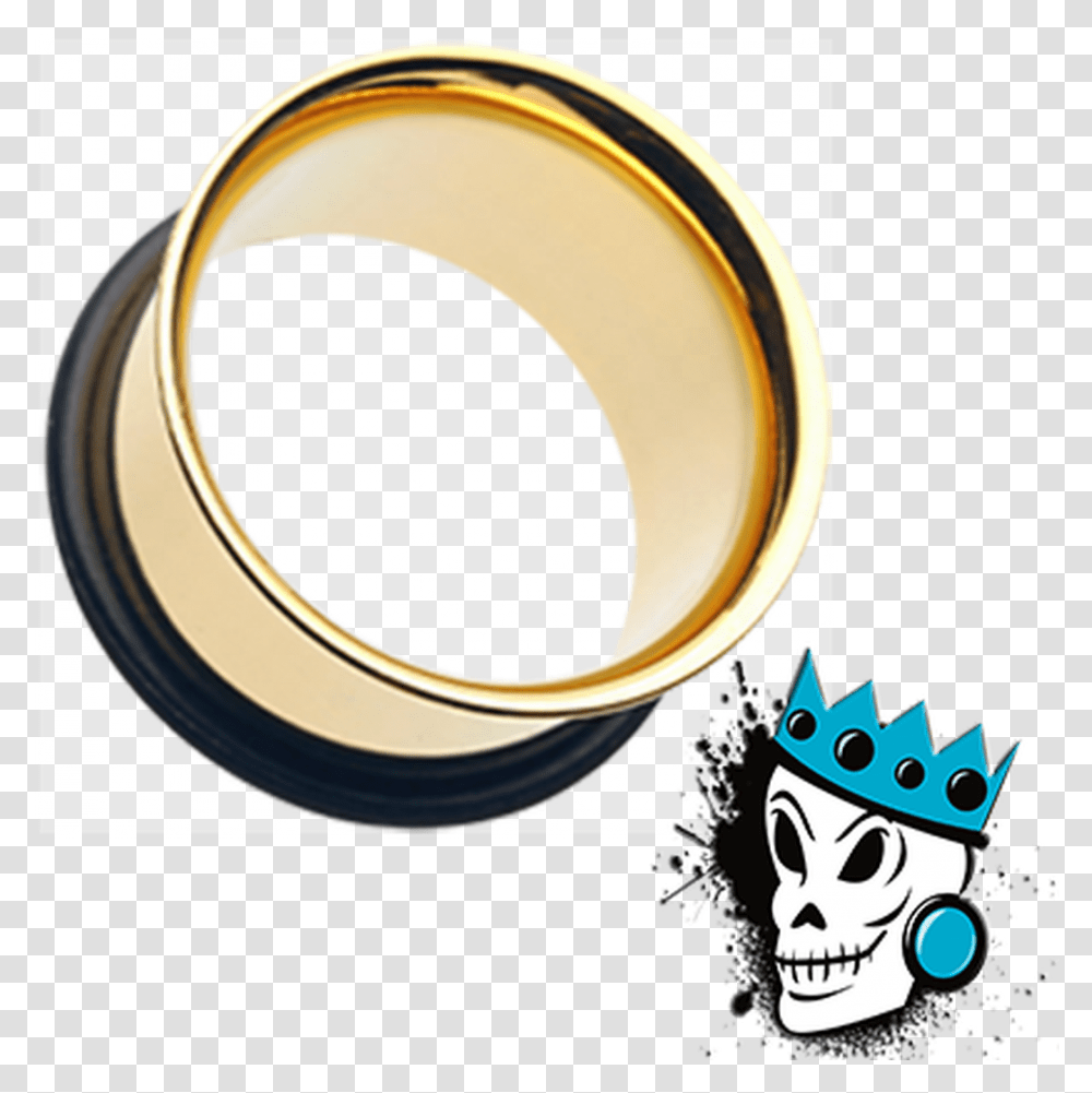 Gold Single Flare Tunnels 14 Gauge 1 58 Inch King's, Tape, Ring, Jewelry, Accessories Transparent Png