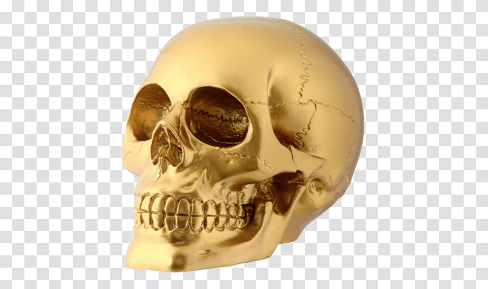 Gold Skull, Head, Soil, Jaw, Bronze Transparent Png