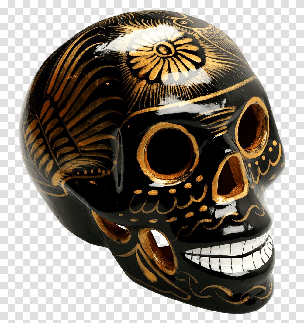 Gold Skull, Helmet, Apparel, Mask Transparent Png