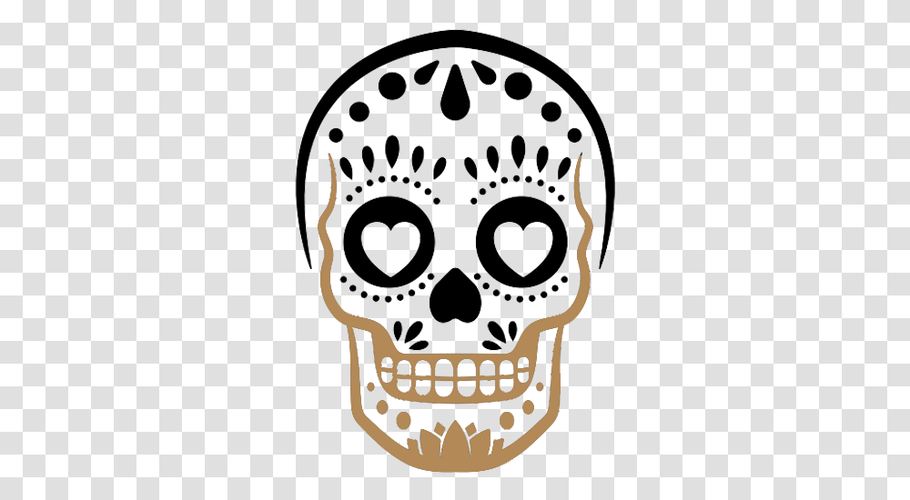 Gold Skull, Label, Emblem Transparent Png