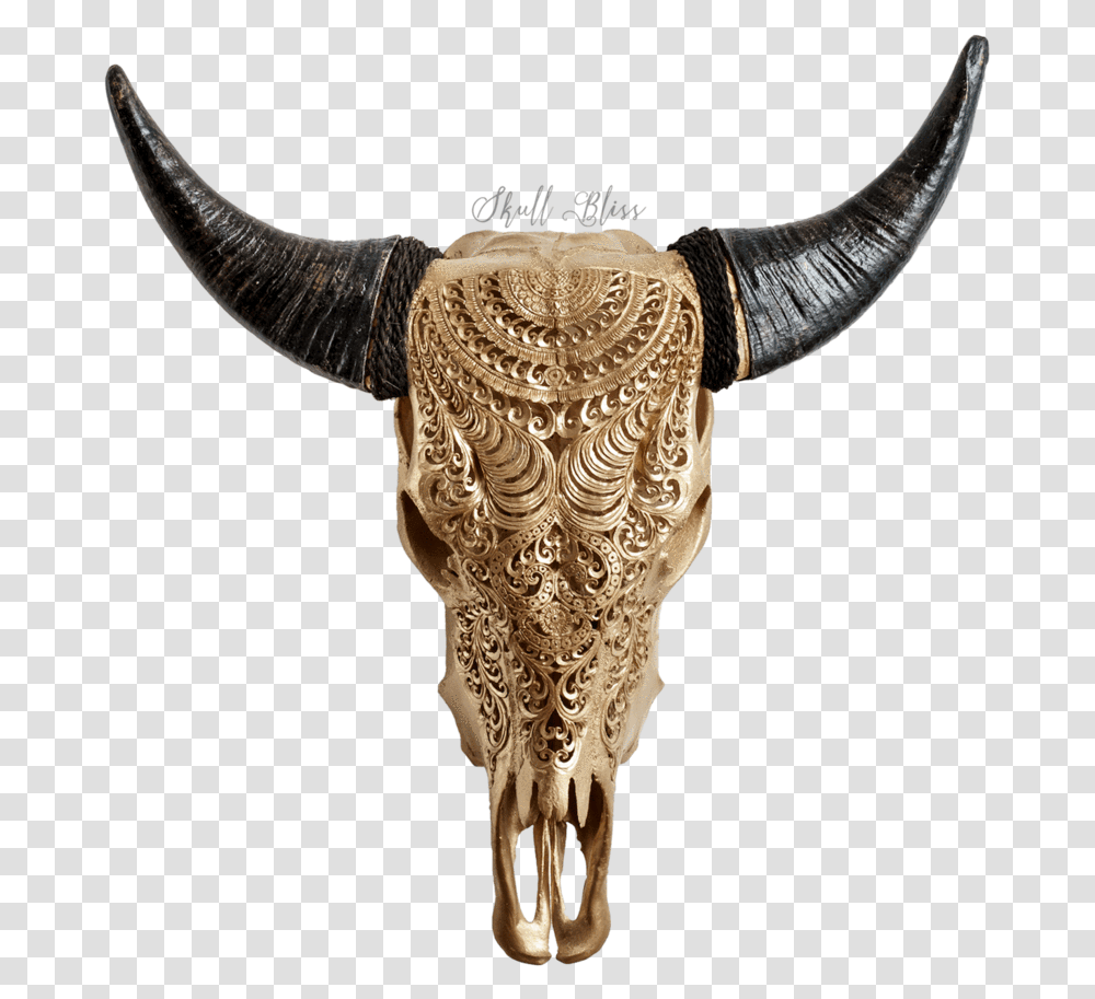 Gold Skull, Mammal, Animal, Bull, Person Transparent Png