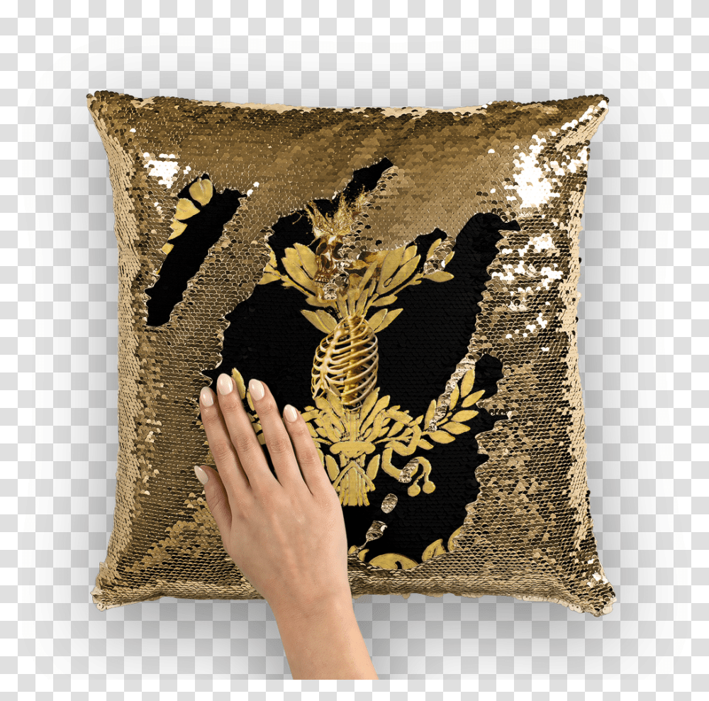 Gold Skull, Pillow, Cushion, Rug Transparent Png