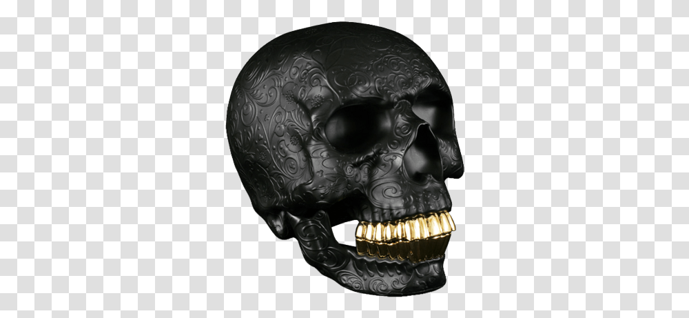 Gold Skull Psd Images Mixtape Cover Template Skull Psd Kidrobot Black, Head, Clothing, Apparel, Weapon Transparent Png