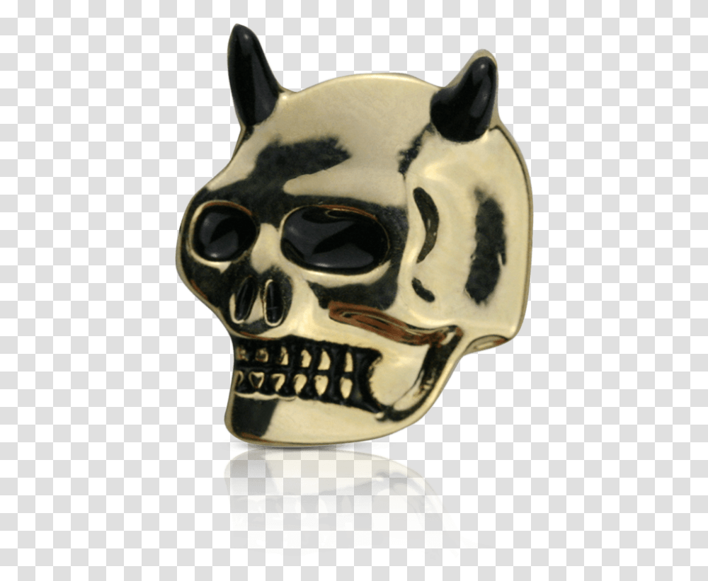 Gold Skull With Horns Skull, Glass, Goblet, Mask, Pet Transparent Png