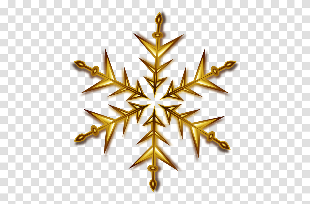 Gold Snowflake Clip Art, Cross, Leaf, Plant Transparent Png