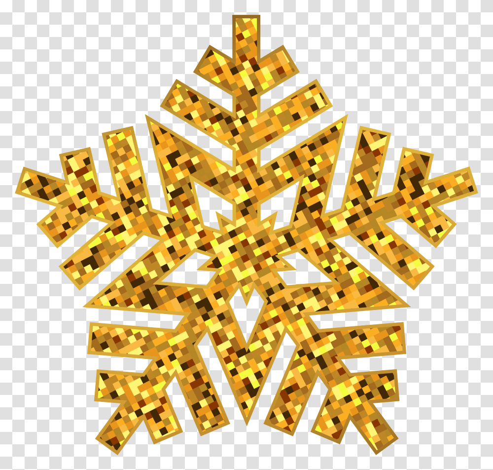 Gold Snowflake Decorative Images Transparent Png