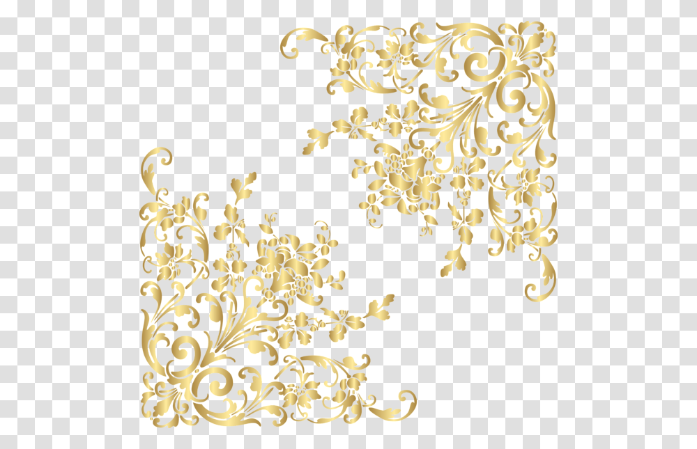 Gold Sparkle Clipart Gold Corner Frame, Floral Design, Pattern, Rug Transparent Png