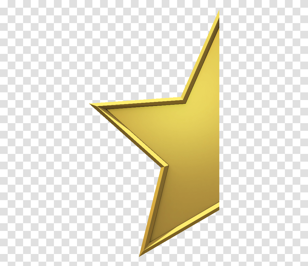 Gold Star 3d Gold Star Clipart Full Size Clipart Star Gold, Symbol, Star Symbol, Triangle, Lighting Transparent Png