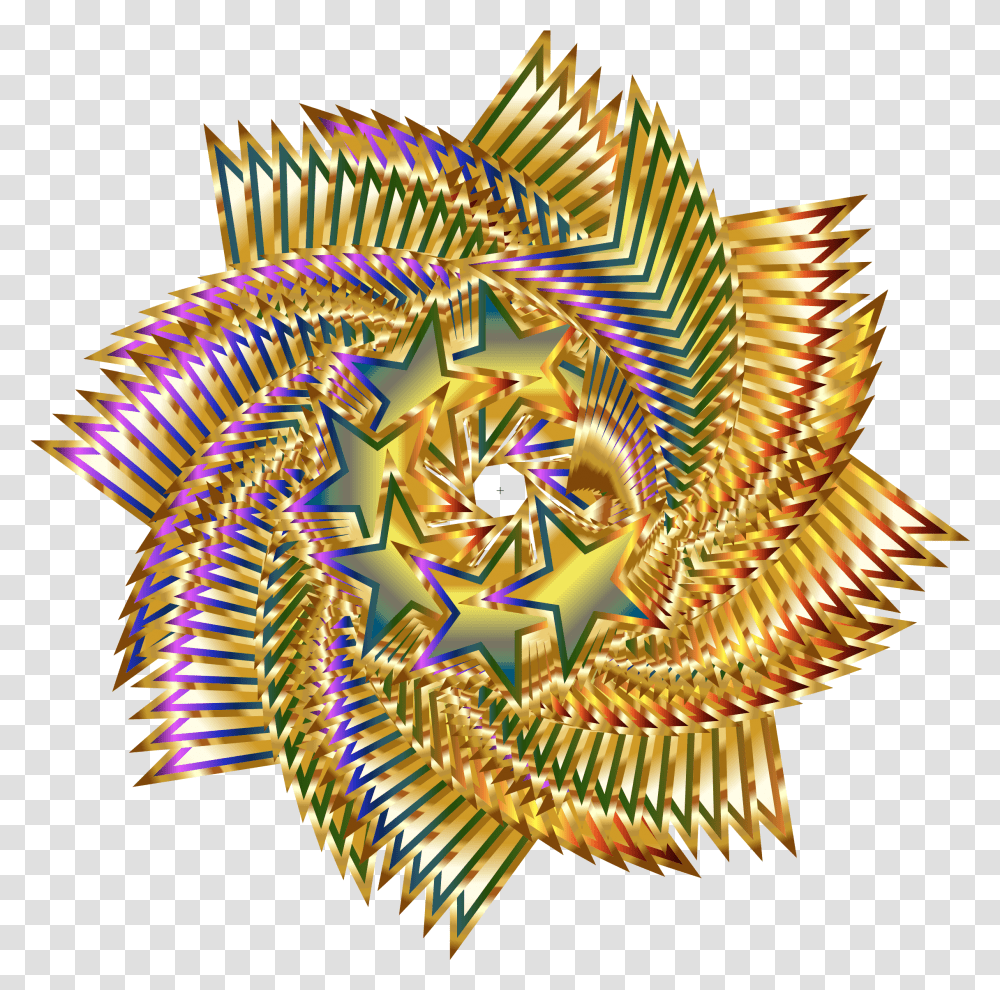 Gold Star Abomination Clip Arts, Ornament, Pattern, Fractal, Chandelier Transparent Png