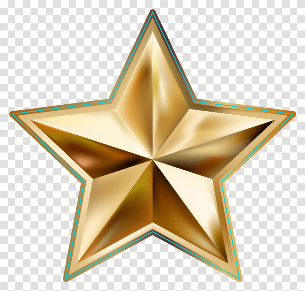 Gold Star Badge Sticker Star Logo Five Points, Symbol, Star Symbol, Lamp,  Transparent Png