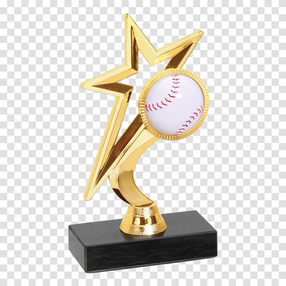 Gold Star Baseballsoftball Figure Trophy Impressive Trophies, Sink Faucet, Lamp Transparent Png