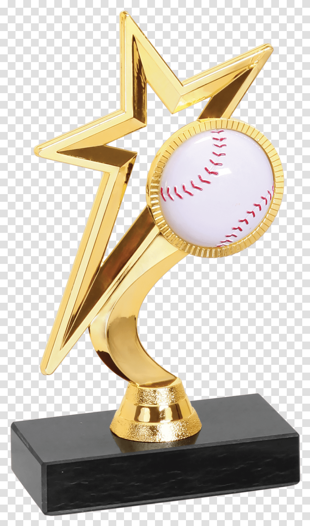 Gold Star Baseballsoftball Figure Trophy Trophy, Sink Faucet, Cross Transparent Png