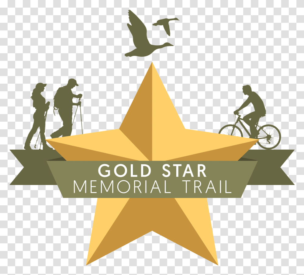 Gold Star Memorial Trail, Star Symbol, Motorcycle, Vehicle Transparent Png