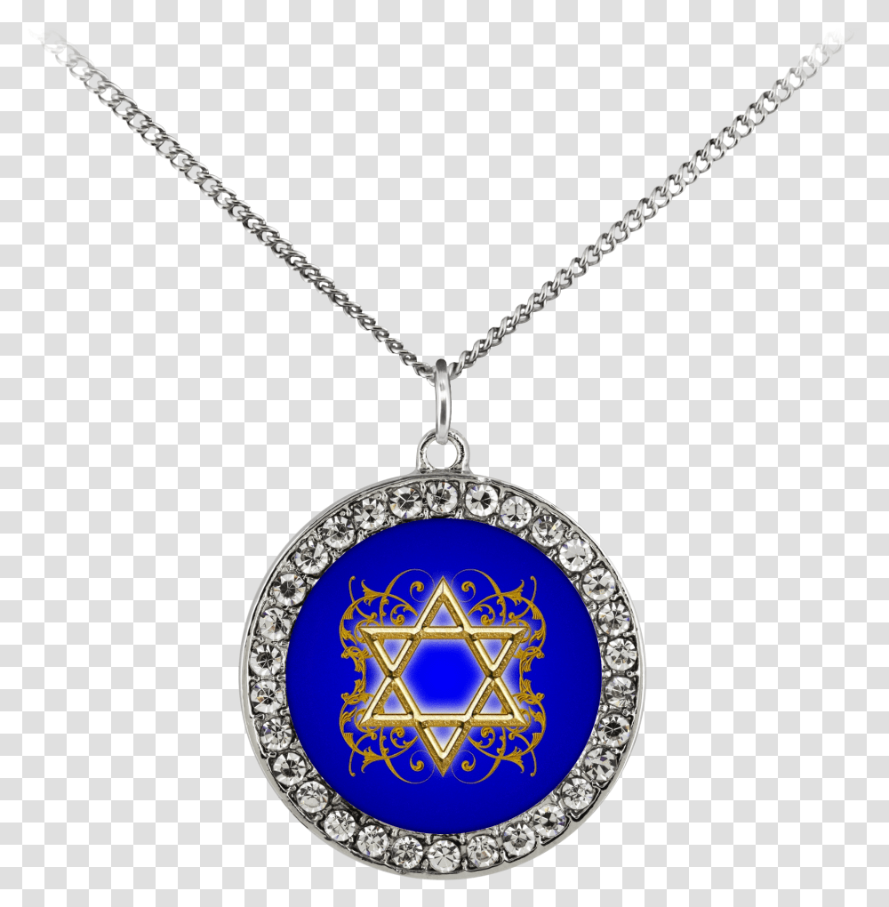 Gold Star Of David Czech Crystal Coin Necklace Stars Toothless And Light Fury Necklace, Locket, Pendant, Jewelry, Accessories Transparent Png