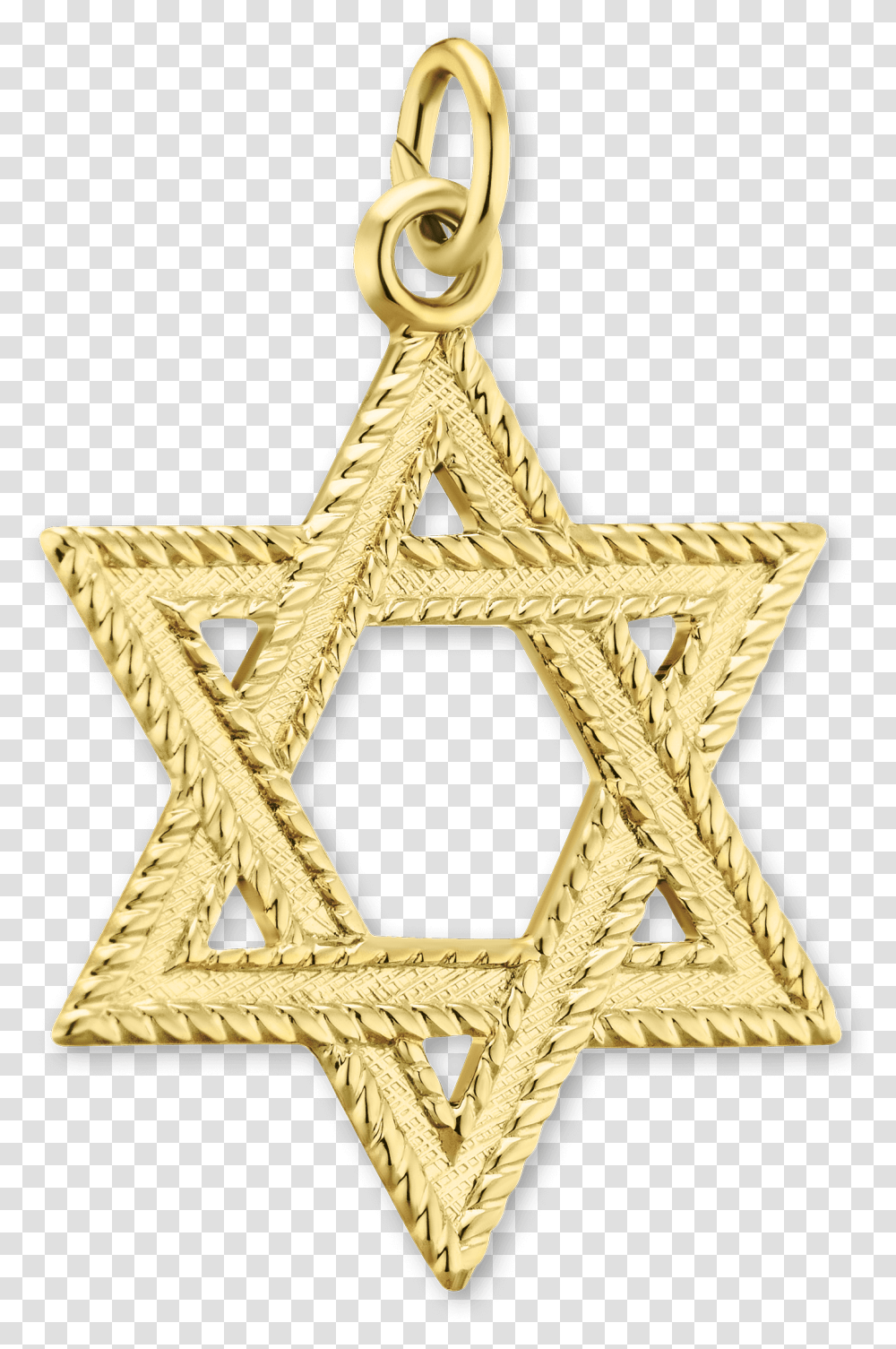 Gold Star Of David With Detailed Edge 27 Mm Pendant, Cross, Symbol, Star Symbol Transparent Png