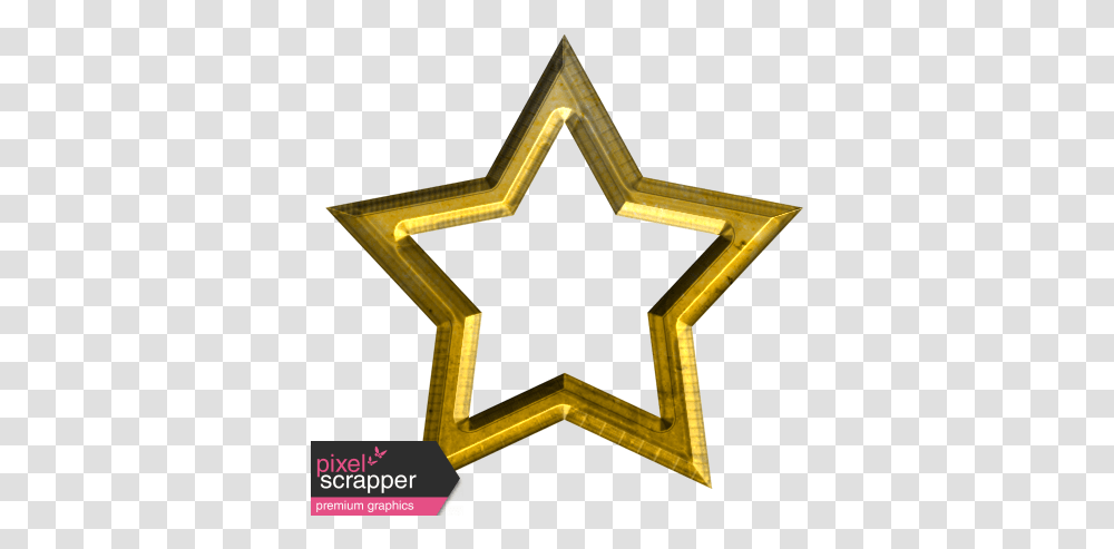 Gold Star Outline Graphic By Marisa Lerin Pixel Scrapper Printable Star Picture Frame, Cross, Symbol, Star Symbol, Trophy Transparent Png