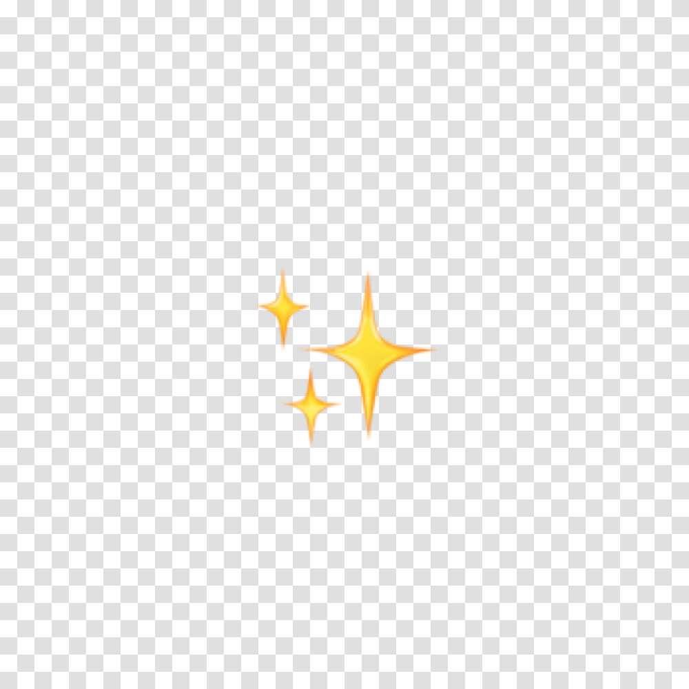 Gold Star Sticker Sparkle Emoji Apple, Symbol, Star Symbol, Cross Transparent Png