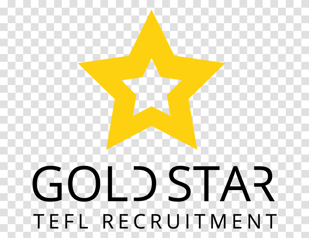 Gold Star Tefl Recruitment, Cross, Star Symbol Transparent Png