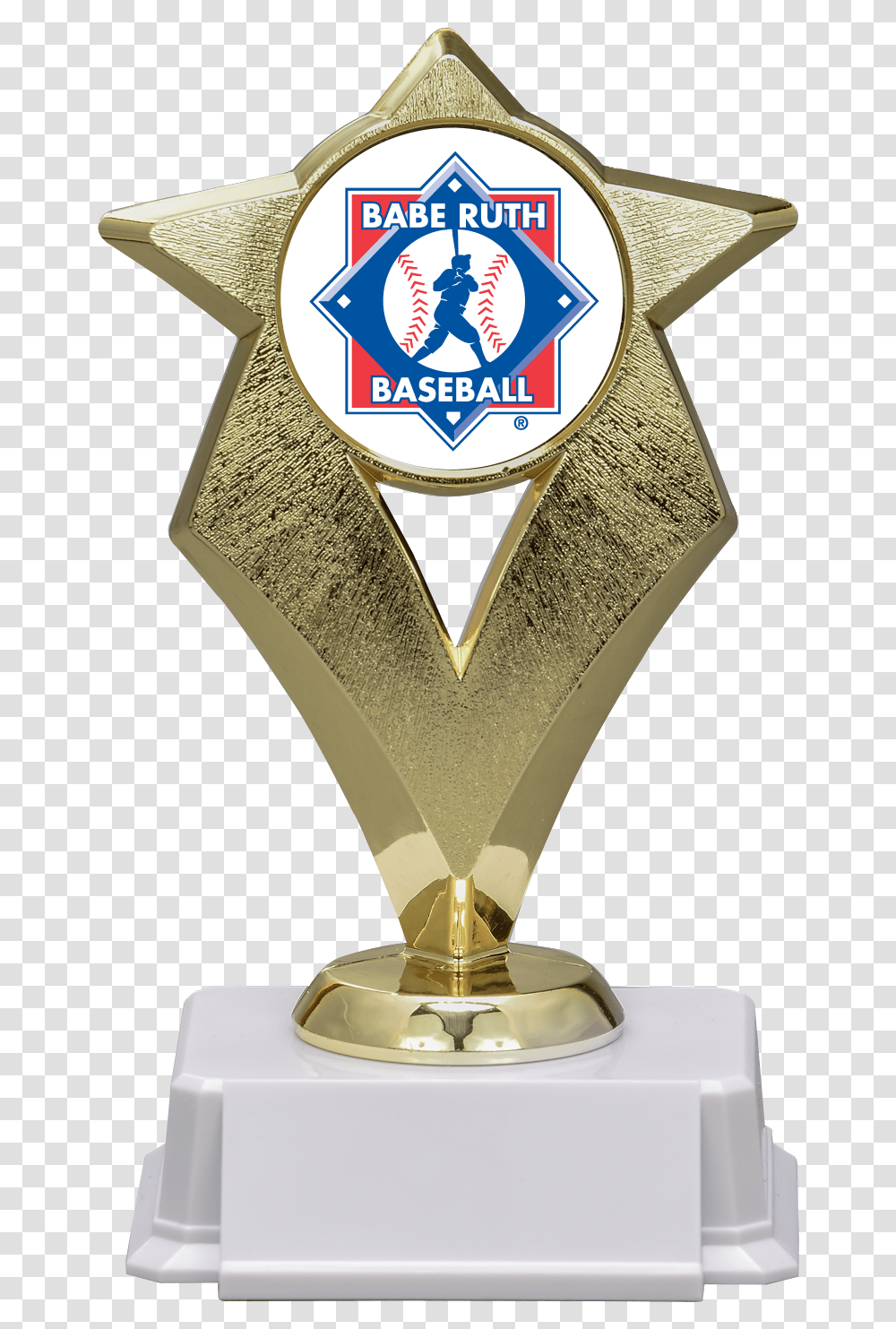 Gold Star Trophy Babe Ruth Baseball, Lamp Transparent Png