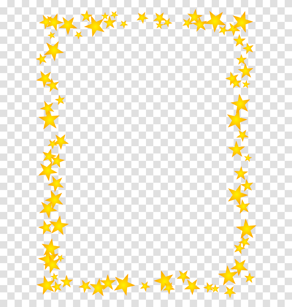 Gold Stars Scattered Border Templates Free Stars, Paper, Page, Confetti Transparent Png
