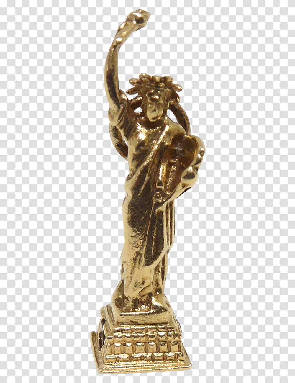 Gold Statue Of Liberty, Bronze, Trophy Transparent Png