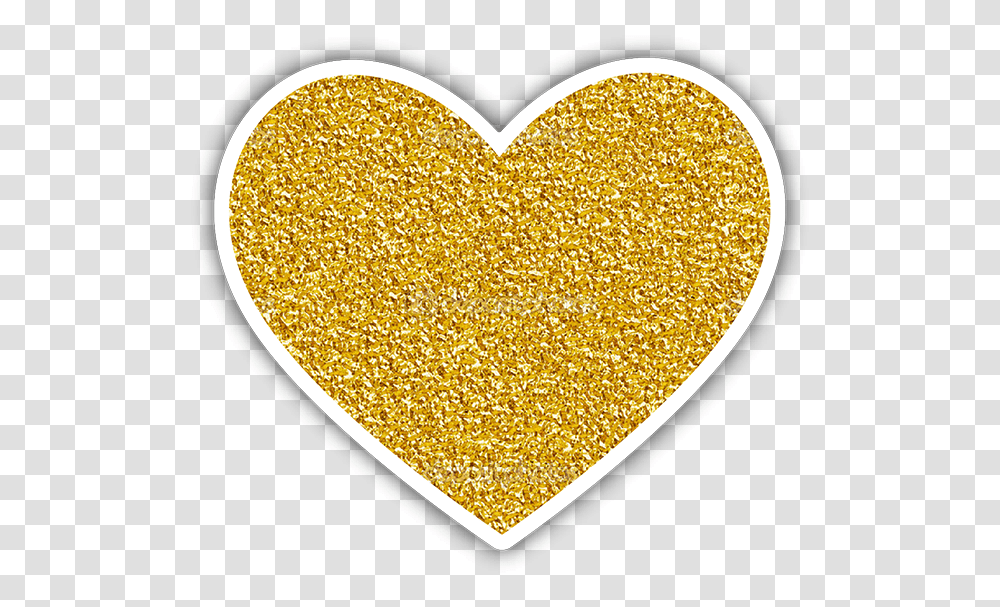Gold Sticker, Light, Rug, Heart, Sweets Transparent Png