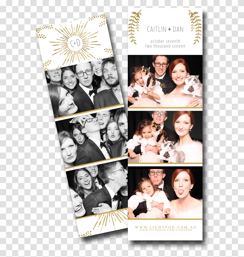 Gold Strip Gold Photo Booth Strip, Person, Human, Collage, Poster Transparent Png