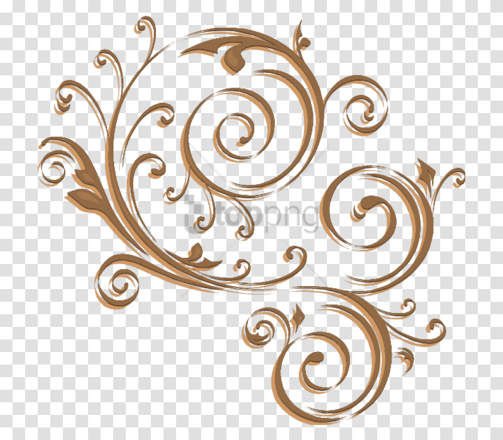 Gold Swirl Design Images Gold Swirls Clear Background, Floral Design, Pattern, Graphics, Art Transparent Png
