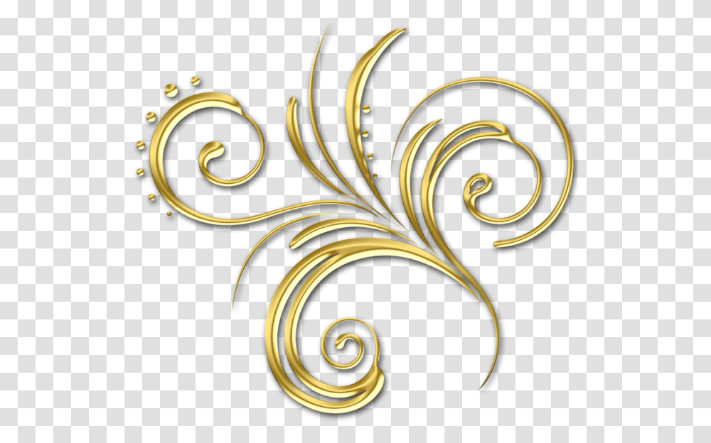 Gold Swirl Design Motif, Floral Design, Pattern Transparent Png