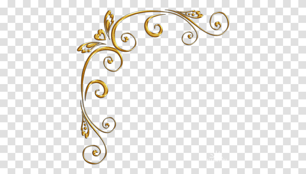 Gold Swirl Image, Floral Design, Pattern Transparent Png