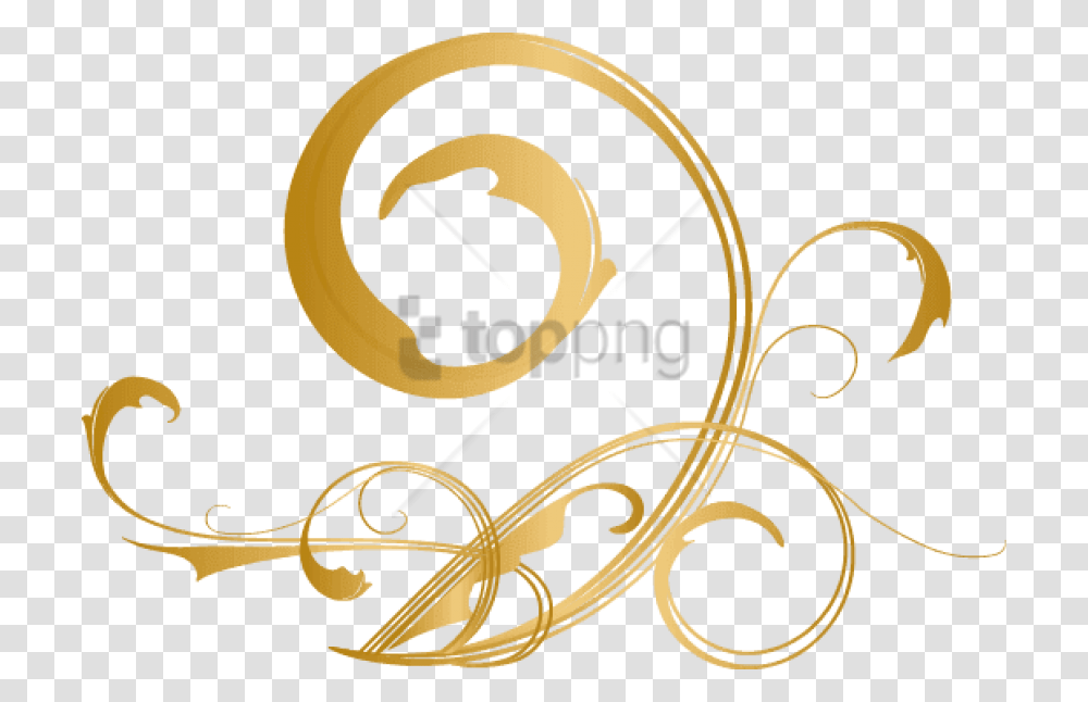 Gold Swirls Image With Background Gold Swirl, Alphabet, Handwriting Transparent Png